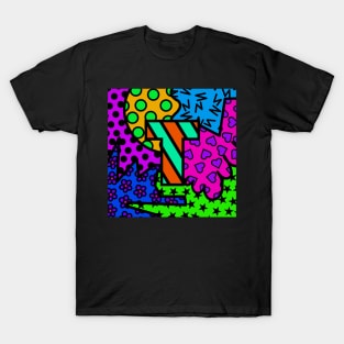 Alphabet Series - Letter T - Bright and Bold Initial Letters T-Shirt